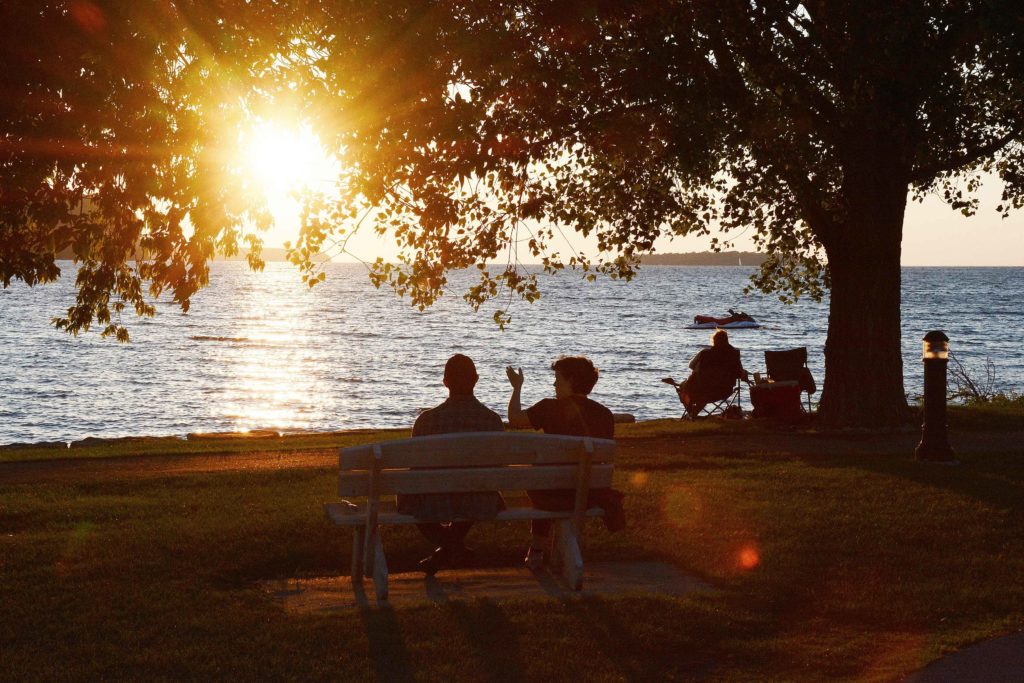 sunset at the lake